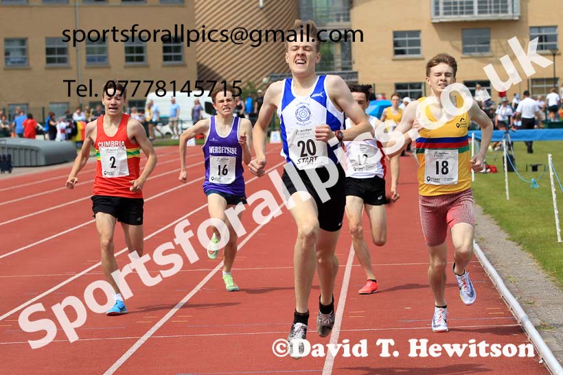 Mens Under-17s 800 metres, 2022 Northern Inter Counties U17s and U15s Track and Field, York, Thursday, June 2nd. Photo: David T. Hewitson/Sports for All Pics